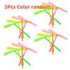 5/30pcs Plastic Bamboo Dragonfly Shape Hand Push Flying Propeller Outdoor Sports Toy Gift Rotating Flying Arrow Outdoor Games
