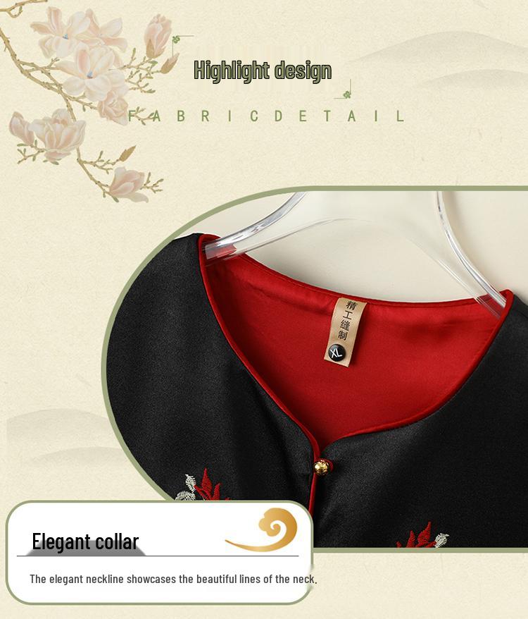 Women's Red Sleeveless Vest with Chinese Embroidery - Stylish & Versatile