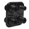 Car 4‑Port Air Conditioning Bulkhead Hose Fitting Universal Modification Replacement for GM PerformanceBlack