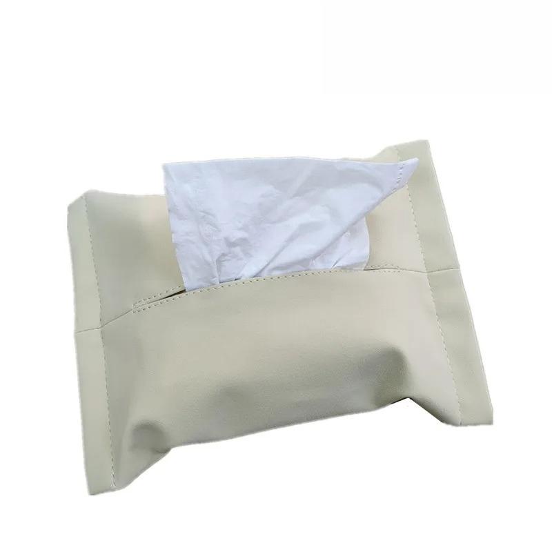 

Кожаные автомобильные коробки для салфеток Многофункциональный автомобильный козырек от солнца Заднее сиденье Подвесная сумка-органайзер для салфеток для автомобильных аксессуаров