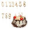 Golden Birthday Candles 0-9 Digital Cake Topper Number Wedding Cakes Dessert Decor Party Supplies Acssories