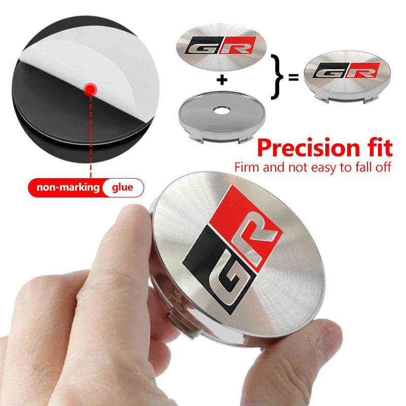 For Toyota Car Wheel Center Hub Caps Sticker Auto Emblem Wheel Center Cap Yaris Corolla Rav4 CHR Auris Cruiser Prius Voxy