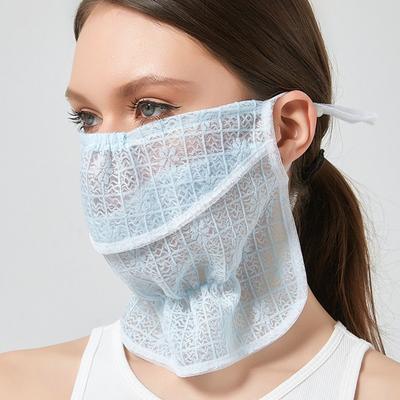Dustproof Lace Face Cover Breathable Mask Trend Sunscreen Mask  Women