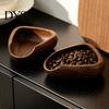 Wooden Coffee Scoop Holder Dosing Tray, Anti Static Bean Dish with Scoop, Powder Bar Tray Receiver for Espresso, Kitchen Tool Home Cafe Restaurant