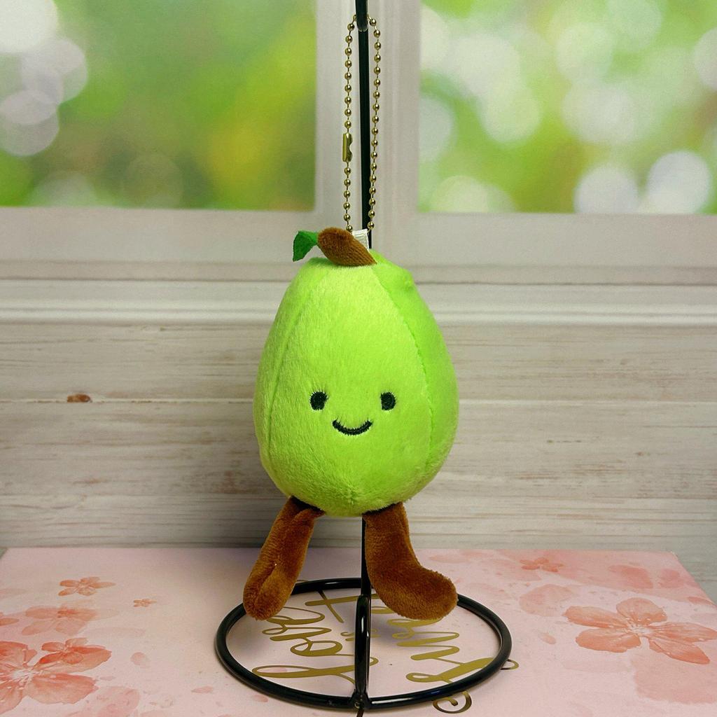 Adorable Apple Core Plush Keychain Doll