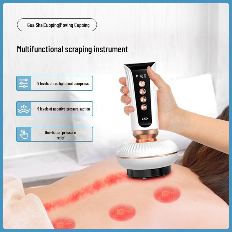 Electric Gua Sha Massager with Heating, Red Light, and Negative Pressure Therapy