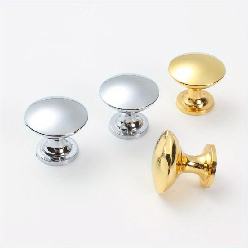 Golden Aluminum Alloy Round Drawer Pull Handles for Cabinets, Shoe Cabinets, And Wardrobes, Black Furniture Hardware with Single Hole Handles.