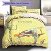 Pettson och Findus Bedding Quilt Set Quilt Cover Pillowcase Home Decoration Birthday Gift (1 * duvet cover + 2 * pillowcase, without core)