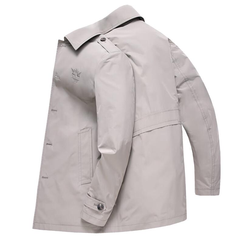 Men's Business Casual Single-Breasted Trench Coat