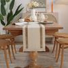 Vintage Cotton Linen Table Runner with Tassel Fringe – Light Luxury for Coffee Tables, Dining Tables, TV Stands, Chests, Shoe Cabinets, or Sideboards.