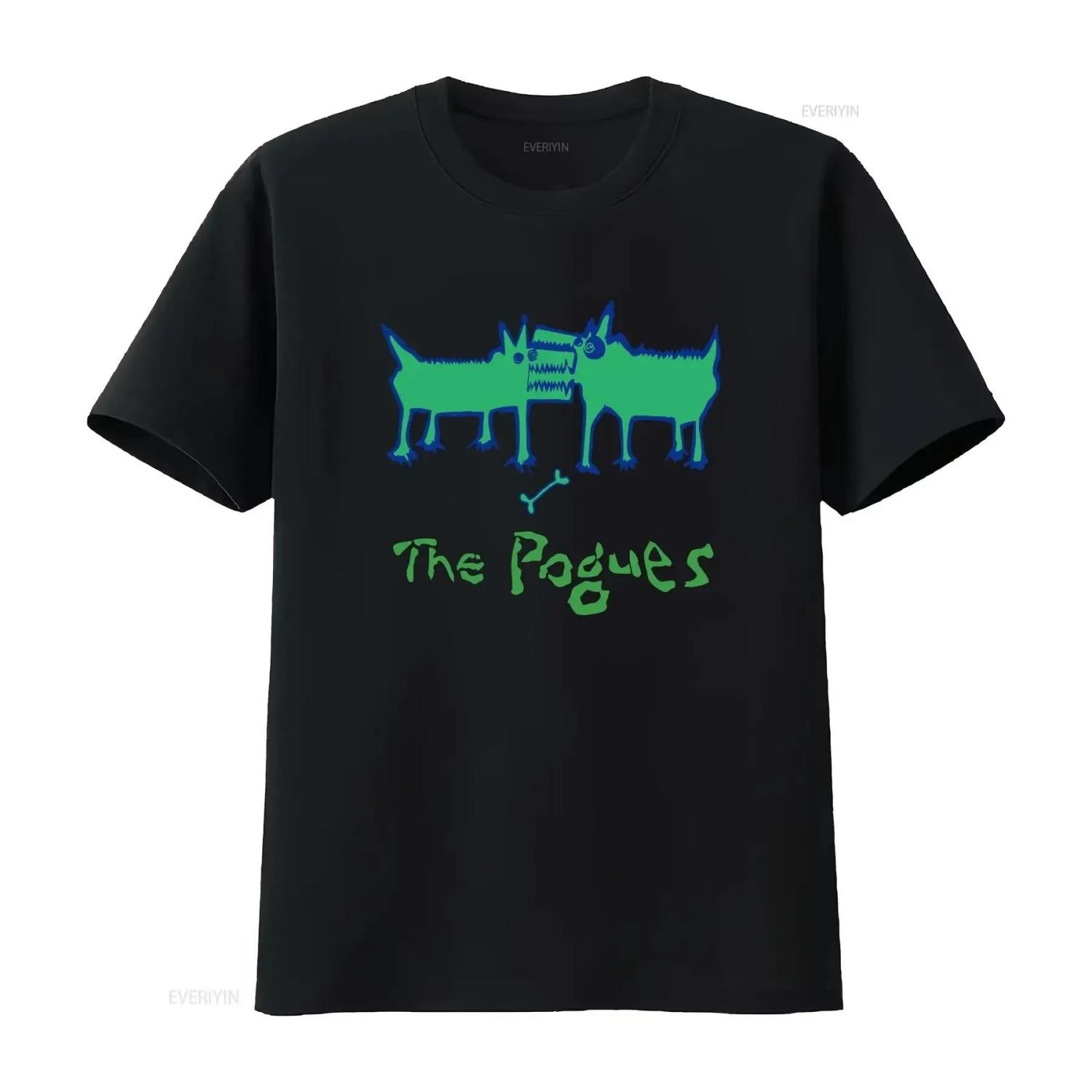 

90s Style The Pogues Rough Shane MacGowan T Shirt Red long or short sleeves vintage Washed graphic homme fashion S чёрный