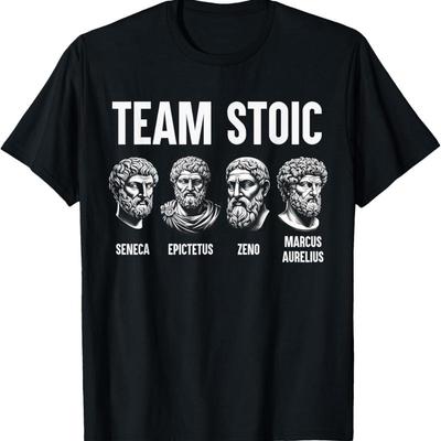 Team Stoizismus Marcus Aurelius Epiktet Seneca Zenon T-Shirt