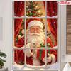 Weihnachtsfenster Hängendes Banner Dekoration Weihnachtsmann Weihnachtsbaum Feier Partyzubehör