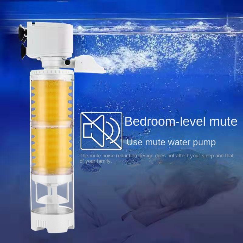 Filtru de acvariu silențios trei într-un echipament de filtrare cu pompă submersibilă încorporată filtru de acvariu