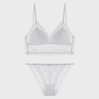 "Set Bralette a Triangolo in Pizzo a Forma di U - Sexy Reggiseno Sottile Senza Ferretto"