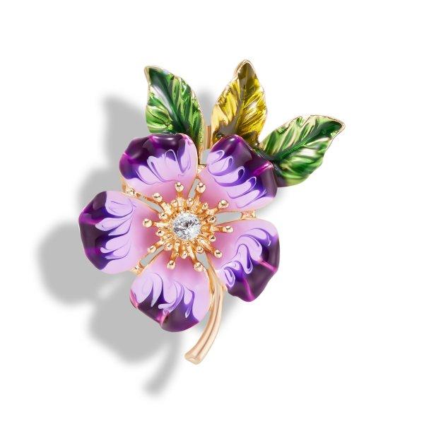 

Chinese Style Pink Peony Flower Brooch For Women Elegant Fan Zircon Leaf Long Tassel Enamel Pins Corsage Party Corsage Jewelry
