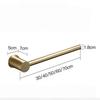 Tuqiu Brushed Gold Towel Hanger Wall Mounted Brass Towel Rack Bathroom Towel Holder Brass Towel Bar Rail Brief Towel Holder