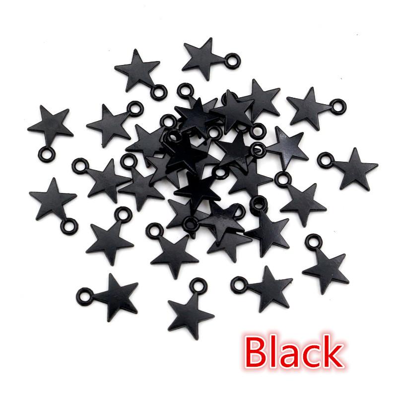 100 Stück Charms Stern 11x8mm Handgefertigt Bastelanhänger Herstellung passend, Vintage Tibetische Bronze Silber Farbe, DIY Für Armband Halskette