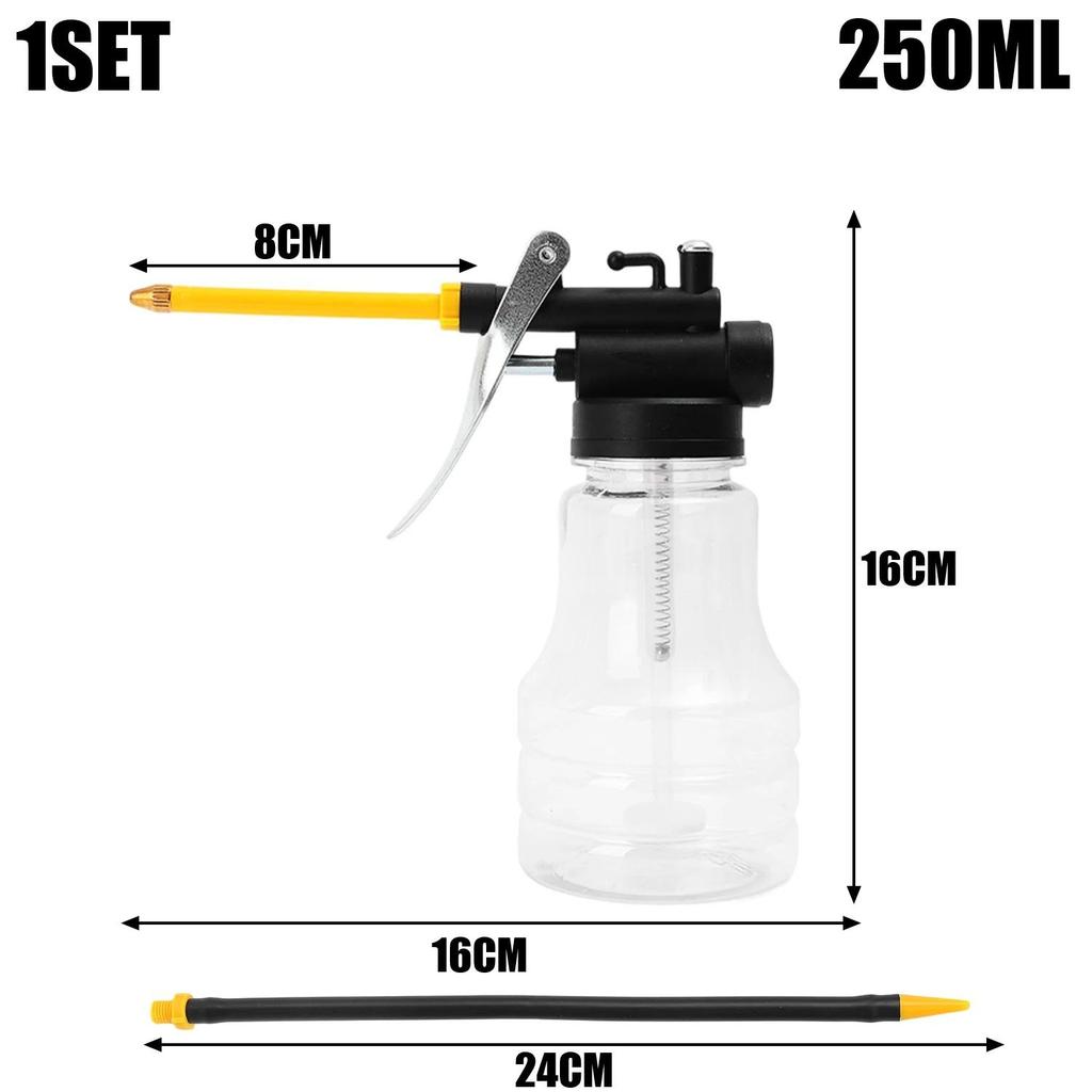 250ml Oil Can Spout Thumb Pump Workshop Oiler Oil Can Red High Pressure Pump Oiler Grease