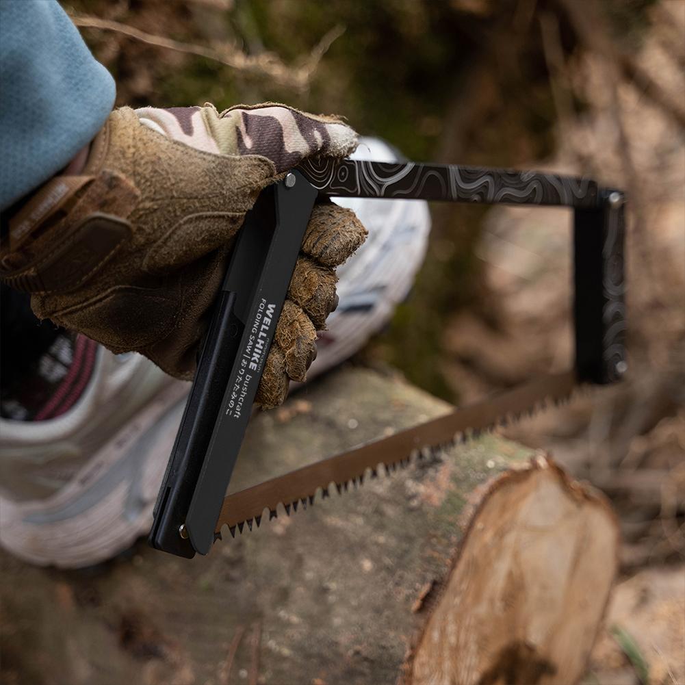 Folding Saw with Storage Bag Cutting Tree Hand Saw Aluminum Alloy Camping Foldable Hand Saw for Wood Branches