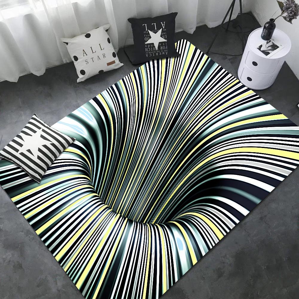 

3D Ілюзія Вихору Дверний Килимок Праний Нековзкий Килимок для Зони Дивана та Крісел у Вітальні Кухонний Дверний Килимок Килим 40x60cm