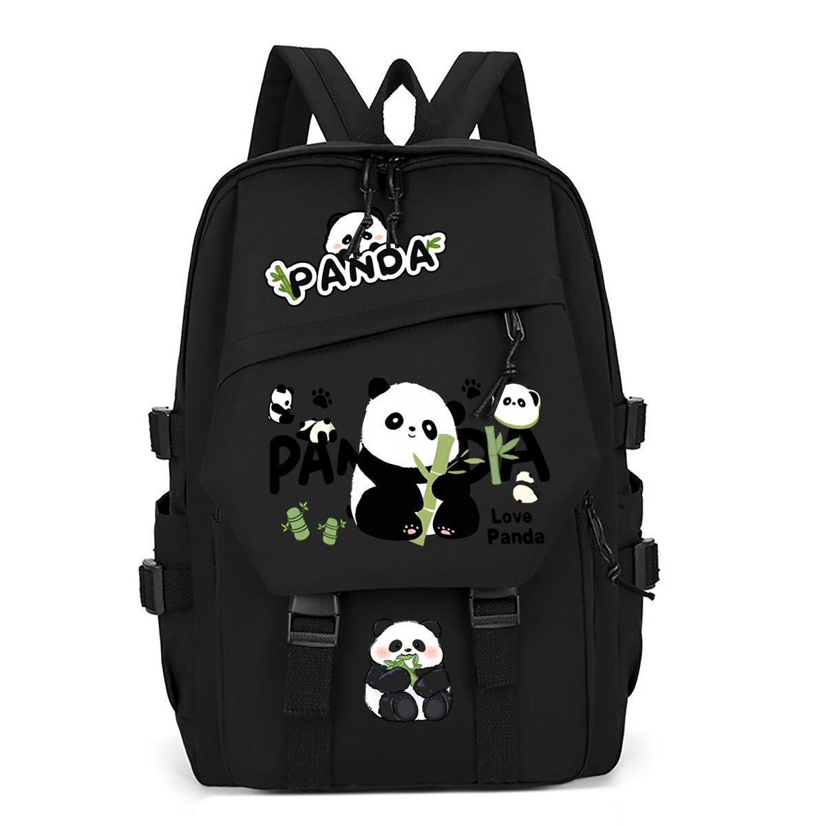 Panda Huahua Cartoon Printed Student Campus Backpack Casual Large Capacity School Bag no specifications