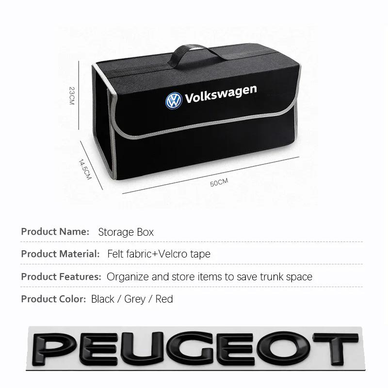 hijk1 Car keychain/VW Car Trunk Organizer Box Large Capacity Folding Storage Bag For VW GTI Polo Golf Passat Tiguan CC Arteon Jetta B6
