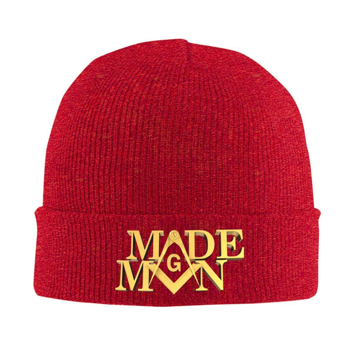 Масонская теплая вязаная шапка Модная шапка-колпак Осень Зима Уличные шапки-бини для унисекс взрослых