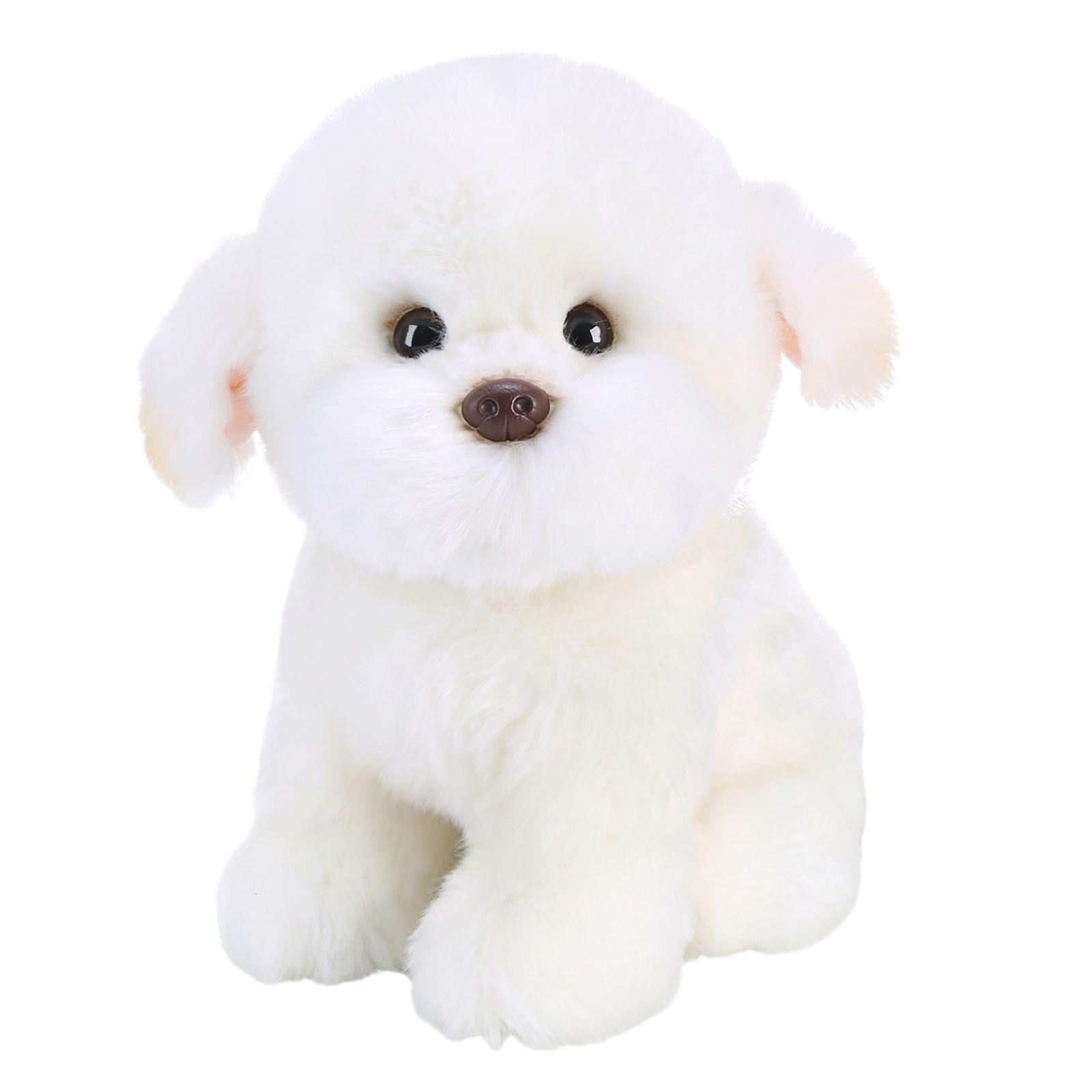 

Plush Puppy Toy Soft Stuffed Animal 17cm Sitting Dog Figure Realistic Design Indoor Decoration Collectible Gift for Kids and Adults One Size