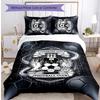 Set Lenzuola Stampato Coventry City Football 3 Pezzi, Comodo Set Copripiumino per Camera da Letto Amico della Pelle