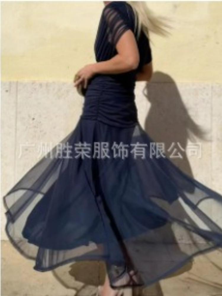 Damen Burgunder Schulterfreies Rüschen Chiffon Maxi Abendkleid