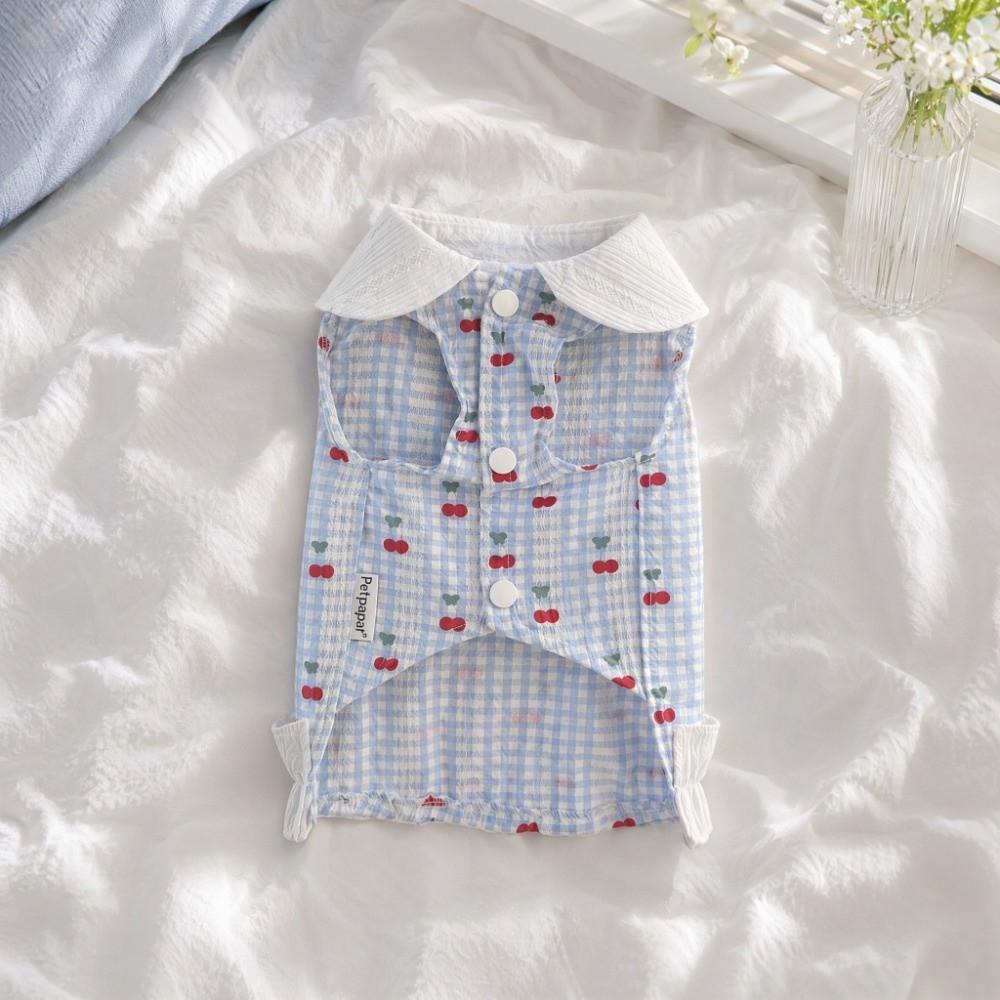 Big Bowknot Puppy Bow Princess Skirt Dopamine Color Dog Clothes High-end Cherry Pet Skirt Kitten