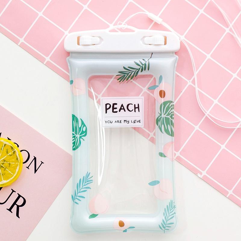 Large Cartoon Mobile Phone Waterproof Bag Touchscreen Swimming Diving Cover Rider Takeaway Rainproof Case Sealed Bag with Airbag