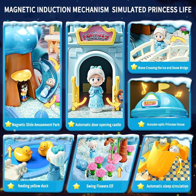 Children's Toy Magnetic Play House Assembling Family Toy Princess Castle Princess Modeling Puzzle Birthday Gift
