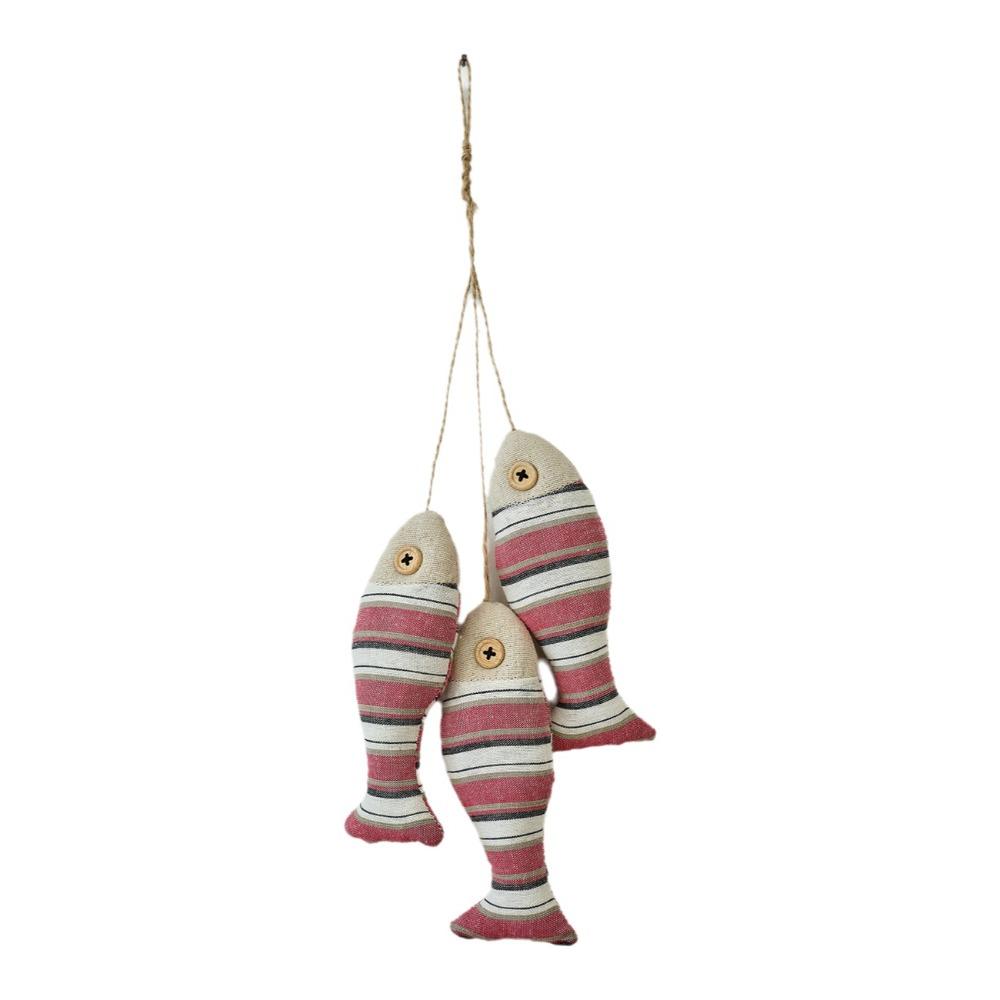Mediterranean Striped Fish Wall Decoration Handmade Small Fish String Funny Fish Pendant  Beach Style 8