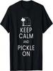 Keep Calm And Pickle On Funny Pickleball Florida Sunset T-Shirt