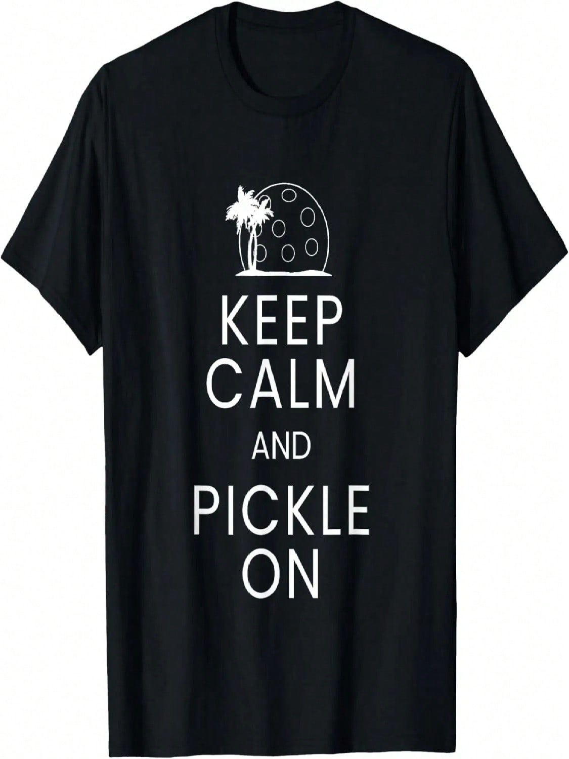 Keep Calm And Pickle On Funny Pickleball Florida Sunset T-Shirt S разноцветный