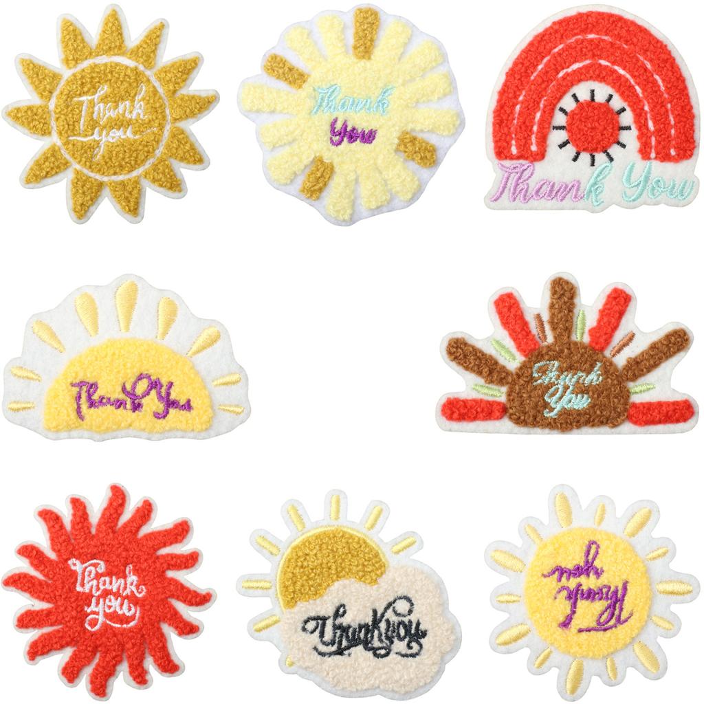 Thank You For Your Inspiration, Embroidery Cloth Sticker, Clothes Decoration, Positive Energy Towel Embroidery, Sun Pattern Patch Sticker, Ironing.