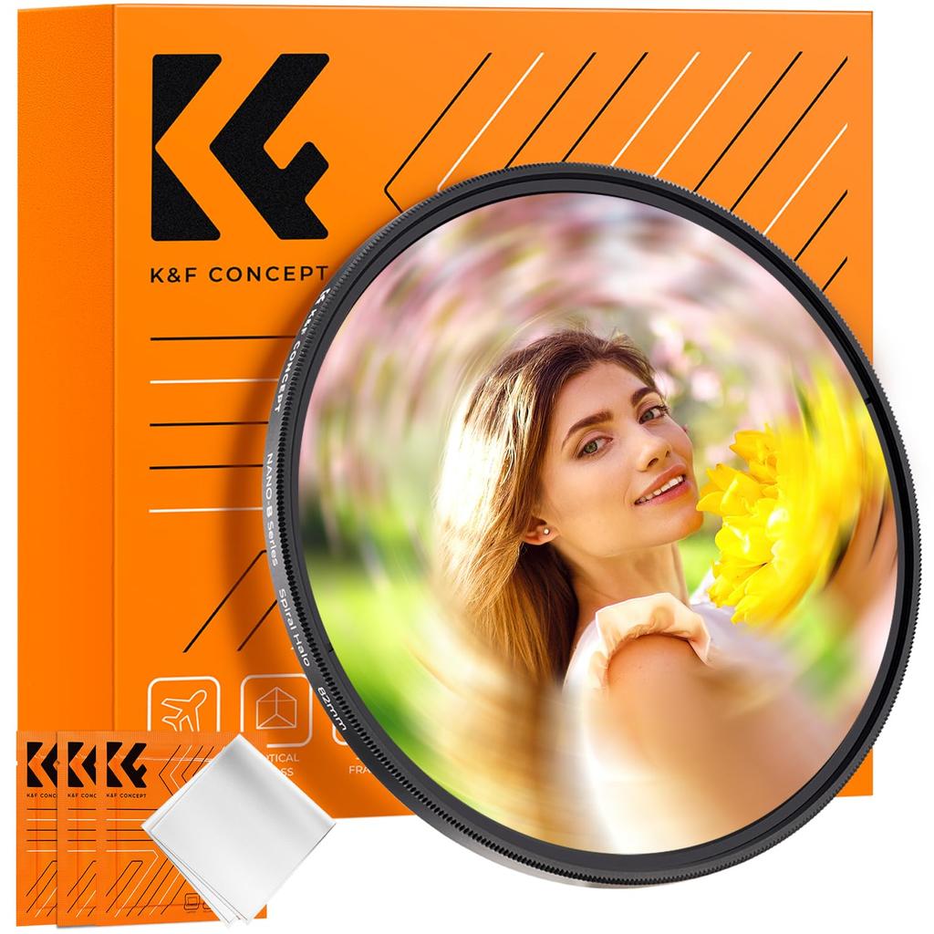 Concept 67mm Swirl Filter Special Effect Filter Thin 3 Piece Cleaning Cloth Included K&F (Nano-Basic)