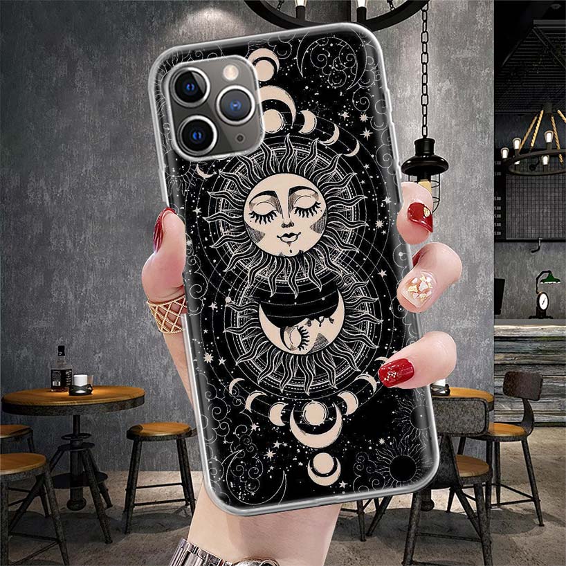 

Смешной Чехол Для Телефона С Лицом Солнца И Луны Мягкий Для IPhone 11 17 Air 16E 16 Pro Max 15 + 14 Plus 13 Mini 12 Apple 7 SE 8 Fundas Coque 11 17 iPhone 17 Pro Max