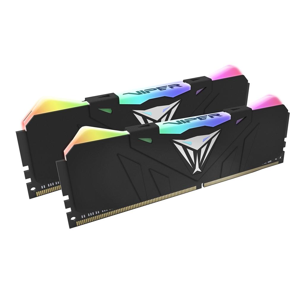 Patriot Memory Viper RGB Series DDR4 3000MHz 16GB Kit x Desktop Memory with Black PVR416G300C5K PC4-24000 (2 8GB) Heatsink,