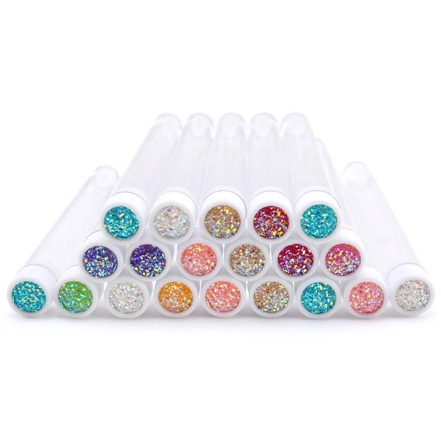 

20 шт. многоразовые кисти для макияжа, тюбик, кисть для ресниц, кисть для бровей с новой дрелью из смолы для ресниц, сменные кисти, пыленепроницаемые random color