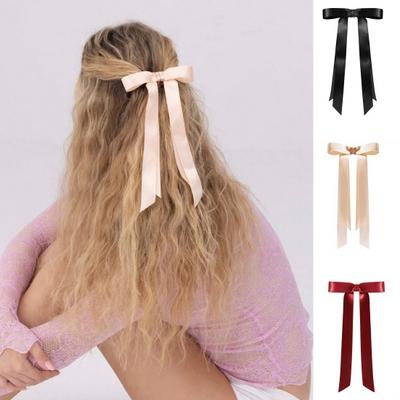 Hairpin Smooth Fabric Magnetic Bowknot Decor Hair Clip Back Head Decorative Hair Pin Hair Styling
