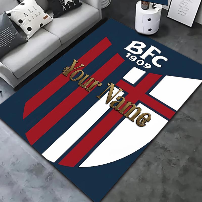 Bologna Fc Custom Name Carpet Rug For Living Room Bedroom Home Sofa Decoration Kids Play Nonslip Floor Mat