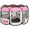 VidaXL Parc Pliable pour Chien avec Sac de Transport Rose 90x90x58 cm Enclos 171009