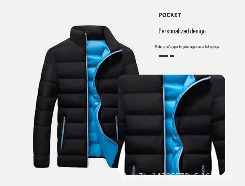 Men's Autumn/Winter Cotton Stand-up Collar Sports Jacket - Warm, Outdoor, Casual Coat
