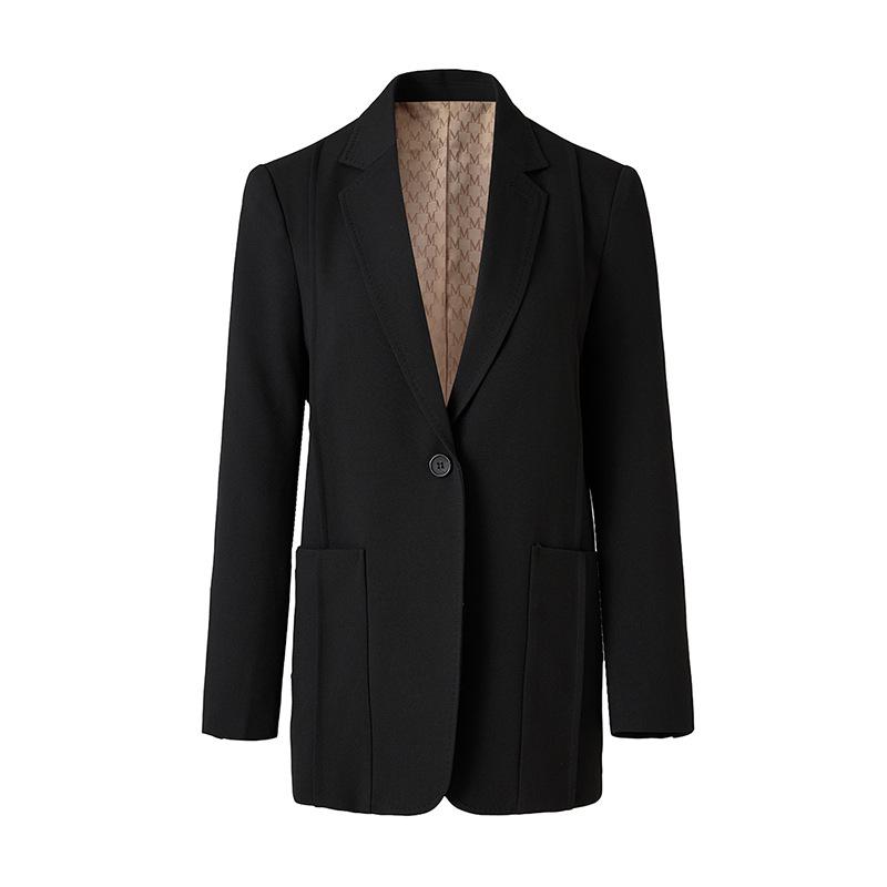 

Повседневная модная простая куртка-пиджак для ежедневных поездок на работу. Весна/Осень 2025. Extra Large чёрный