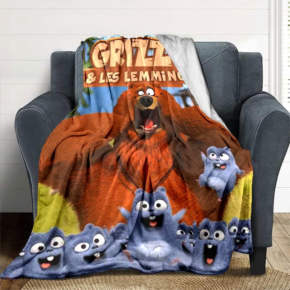 Grizzy & Lemmings Blanket Soft Warm Cozy Suitable for Chair Office Chair Bedding for All Seasons Modern Best Holiday Gift for Friends Family