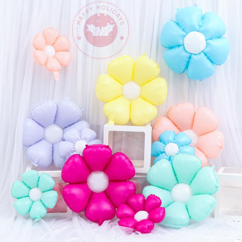 5/10 Stück 12 Zoll 18 Zoll Süßigkeiten Gänseblümchen Ballon Gelbe Sonnenblume Lachendes Gesicht Aluminiumfolienballon Geburtstagsparty Hochzeitsdekoration