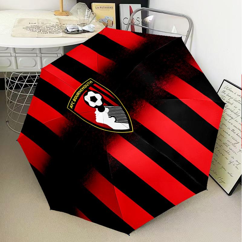 1PC Soccer Ball Afc Crest Printed Umbrella Folding umbrella, automatic umbrella 8-Frame for Travel, camping Fan gifts Christmas Gifts